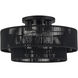 Acordia 3 Light 18 inch Black Semi Flush Mount Ceiling Light, Large