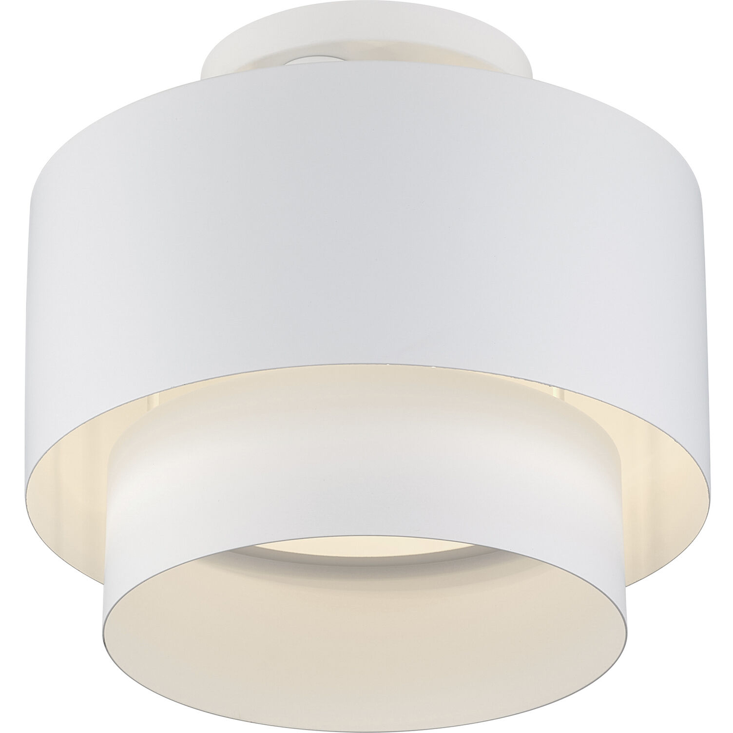 Zolana 2 Light 12 inch White Semi Flush Mount Ceiling Light, Medium