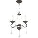 Callisto 3 Light 14 inch English Bronze Mini Chandelier Ceiling Light