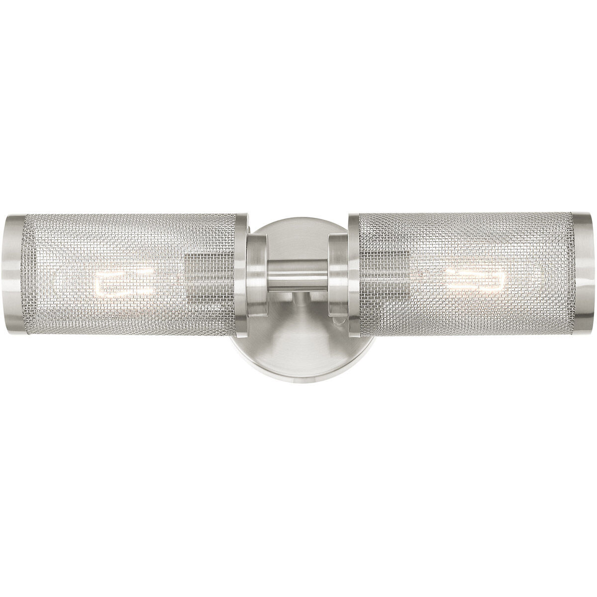 Industro 2 Light 5 inch Brushed Nickel Sconce Wall Light
