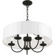 Brookdale 5 Light 23 inch Black Pendant Chandelier Ceiling Light