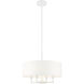 Meridian 4 Light 18 inch White Pendant Chandelier Ceiling Light