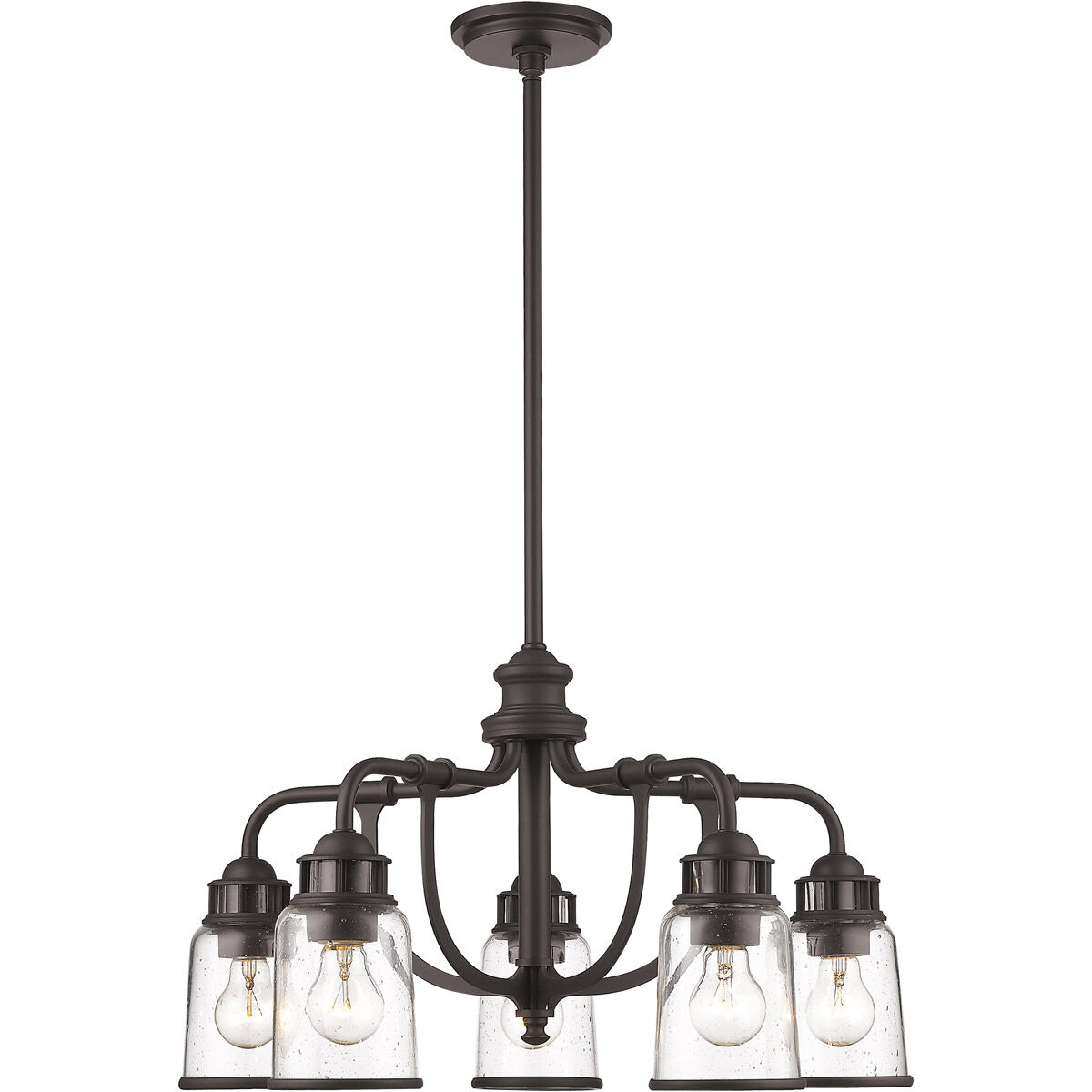 Lawrenceville 5 Light 24 inch Bronze Dinette Chandelier Ceiling Light