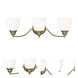 Somerville 3 Light 23 inch Antique Brass Vanity Sconce Wall Light