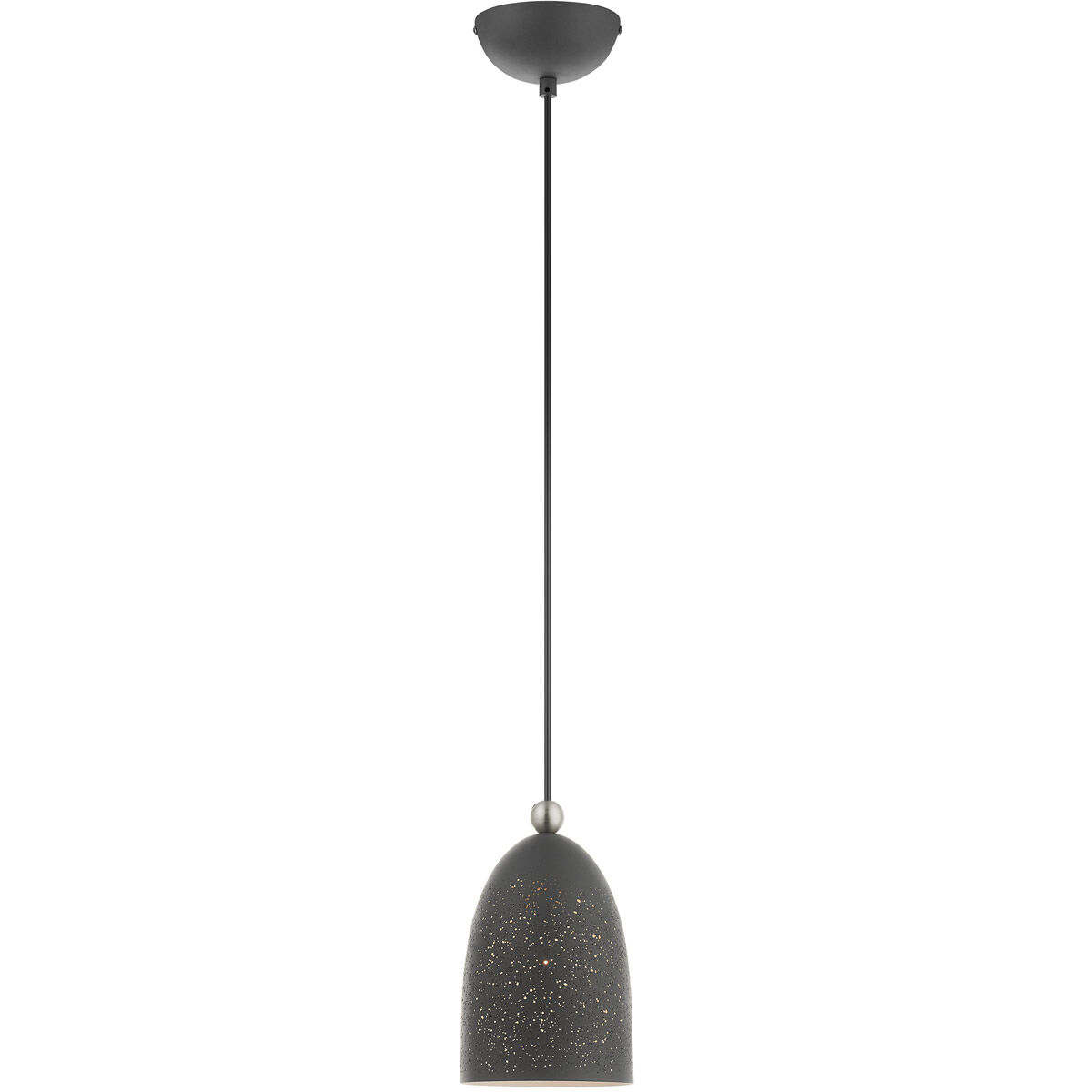 Arlington 1 Light 5.5 inch Scandinavian Gray with Brushed Nickel Accents Pendant Ceiling Light