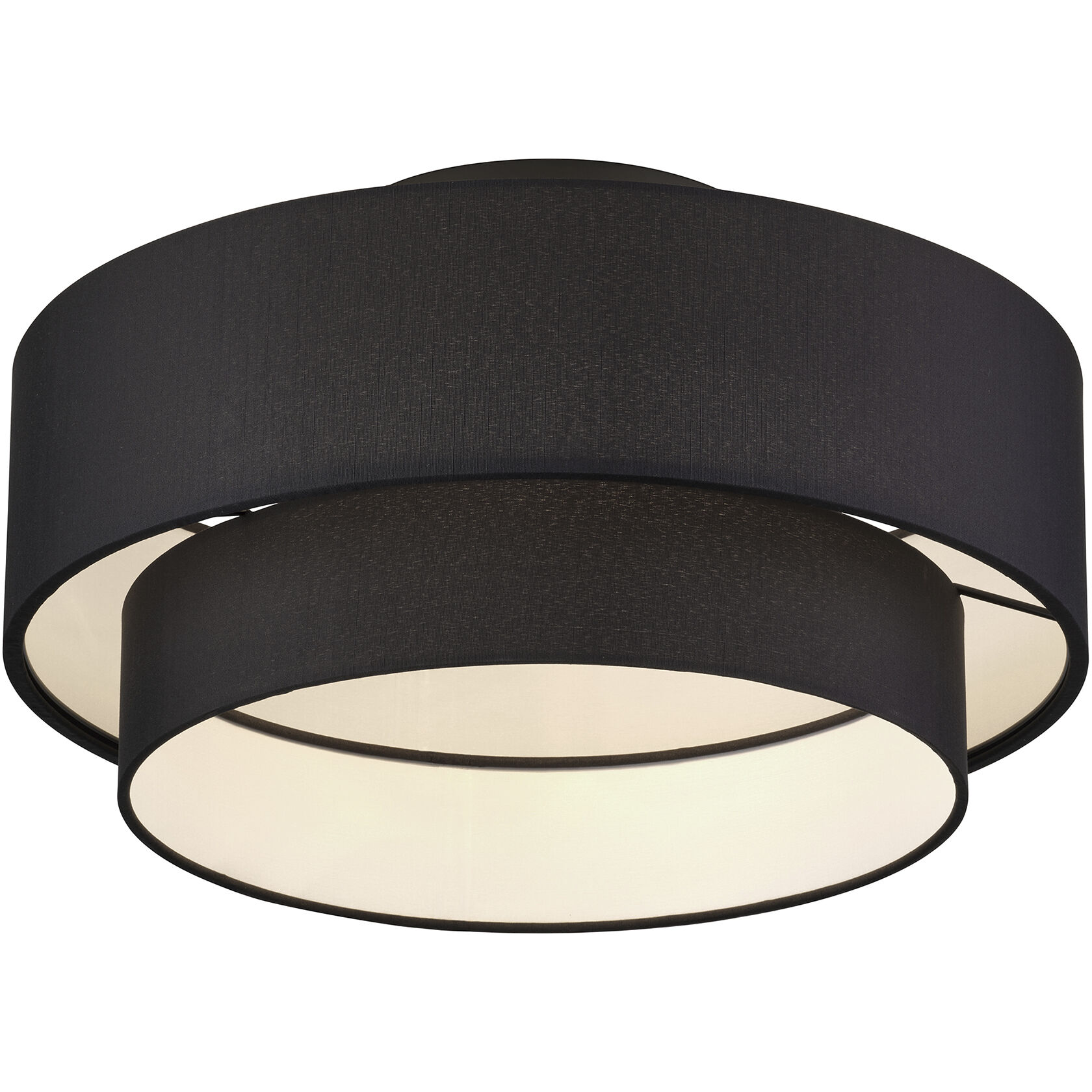 Bainbridge 3 Light 18 inch Black Semi Flush Mount Ceiling Light, Large