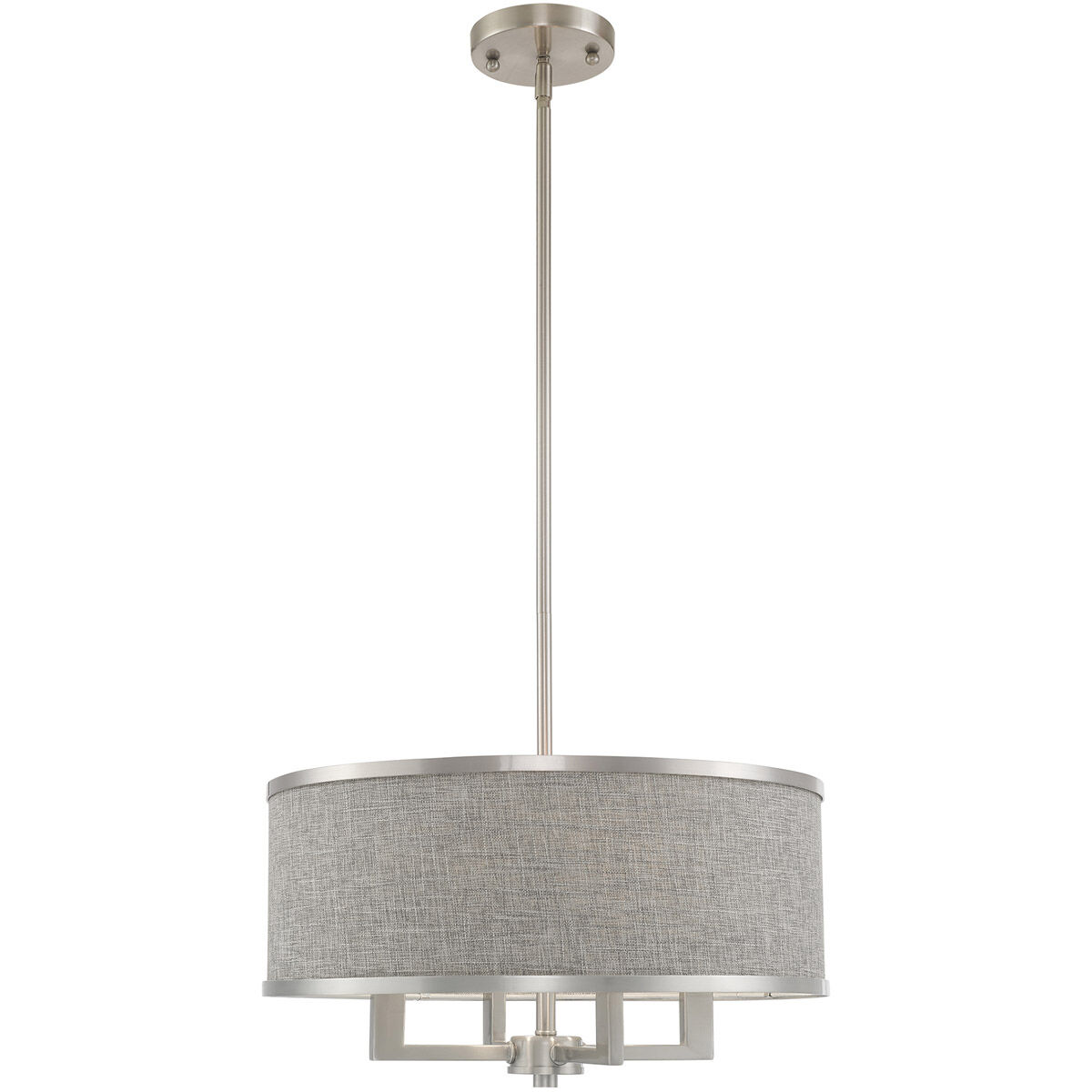 Park Ridge 4 Light 18 inch Brushed Nickel Pendant Chandelier Ceiling Light