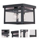 Milford 2 Light 8 inch Bronze Square Flush Mount Ceiling Light