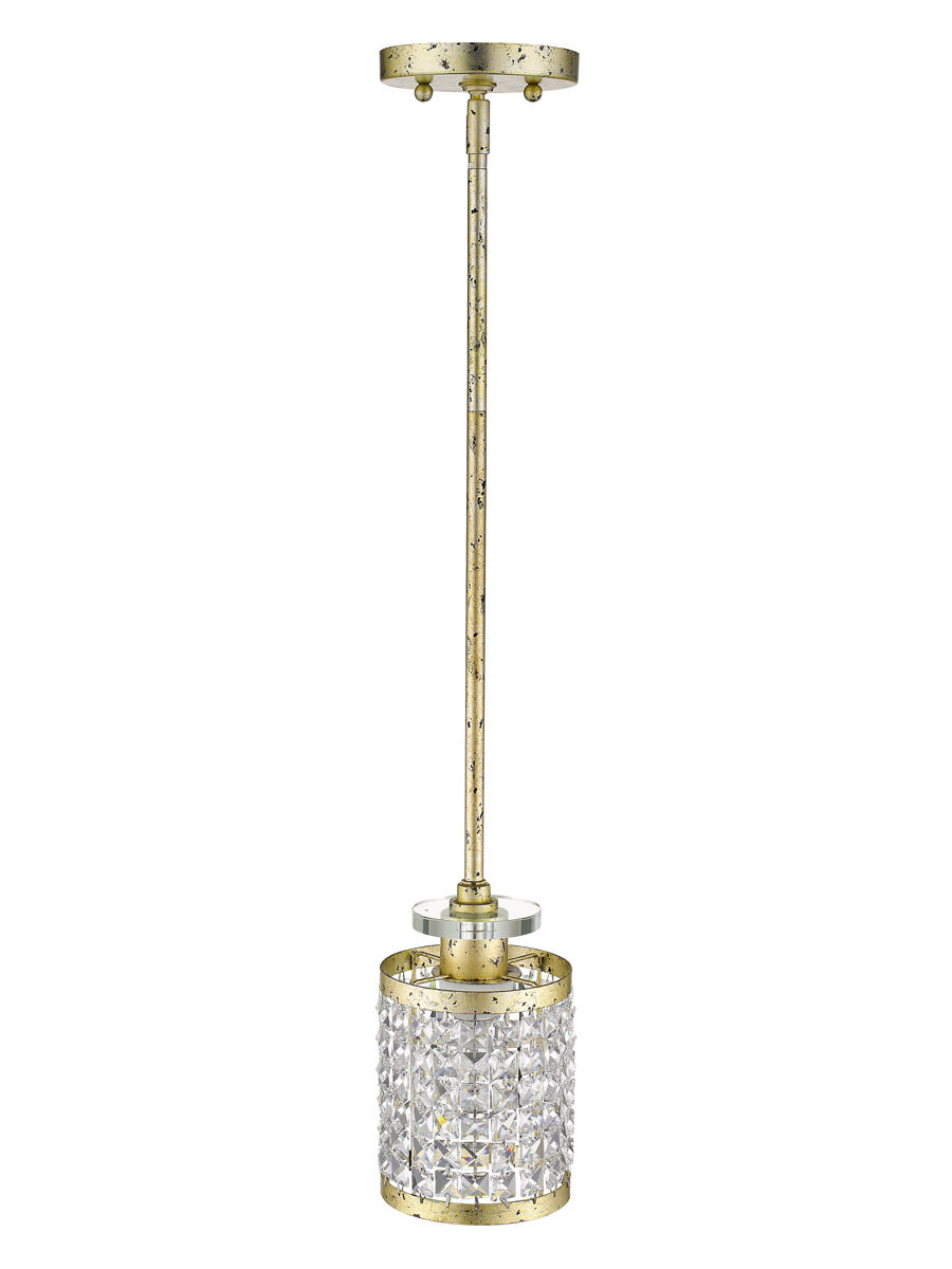 Grammercy 1 Light 5 inch Hand Applied Winter Gold Mini Pendant Ceiling Light