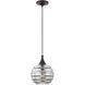 Art Glass 1 Light 9 inch English Bronze Mini Pendant Ceiling Light