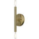 Copenhagen 2 Light 5 inch Antique Brass ADA ADA Wall Sconce Wall Light