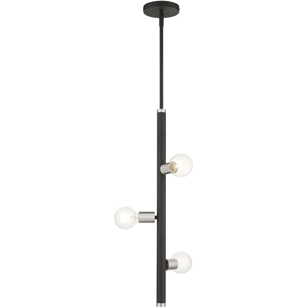 Bannister 3 Light 6 inch Black Pendant Ceiling Light
