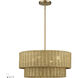 Weavington 4 Light 21 inch Antique Gold Leaf Pendant Chandelier Ceiling Light