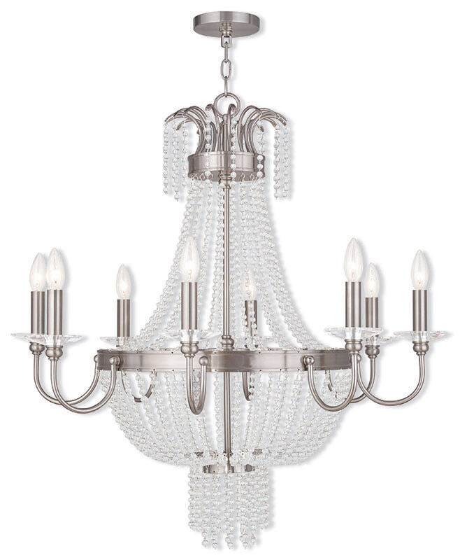 Valentina 8 Light 32 inch Brushed Nickel Chandelier Ceiling Light