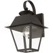 Wentworth 1 Light 13 inch Bronze with Antique Brass Finish Cluster Outdoor Small Wall Lantern