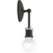 Lansdale 1 Light 5 inch Black with Brushed Nickel Accents Vanity Sconce Wall Light