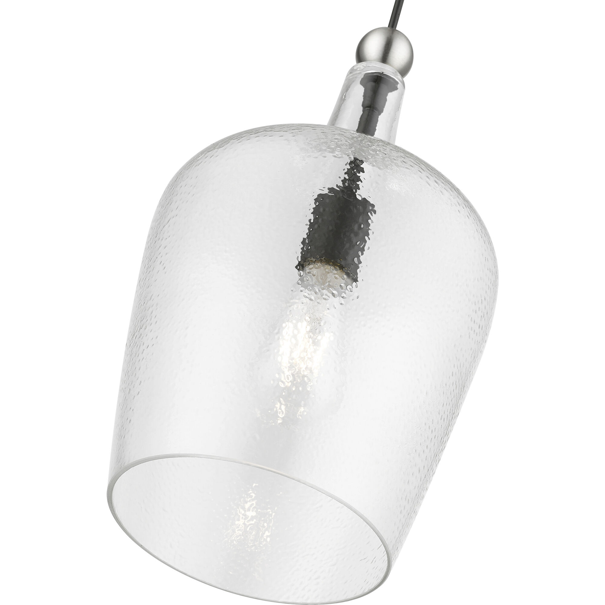 Avery 1 Light 9.25 inch Black with Brushed Nickel Accent Single Pendant Ceiling Light, Single