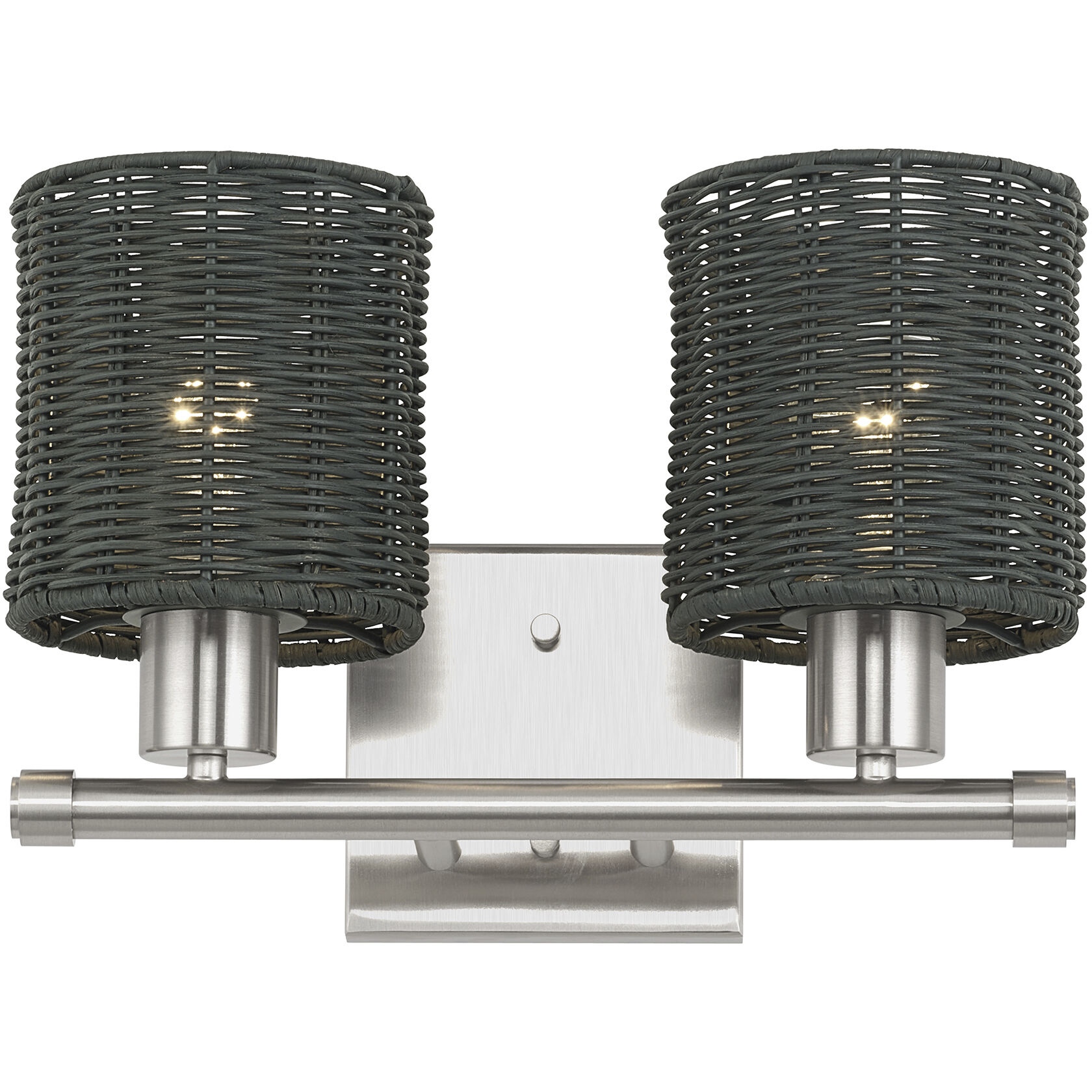 Weavington 2 Light 14 inch Brushed Nickel Vanity Wall Sconce Wall Light