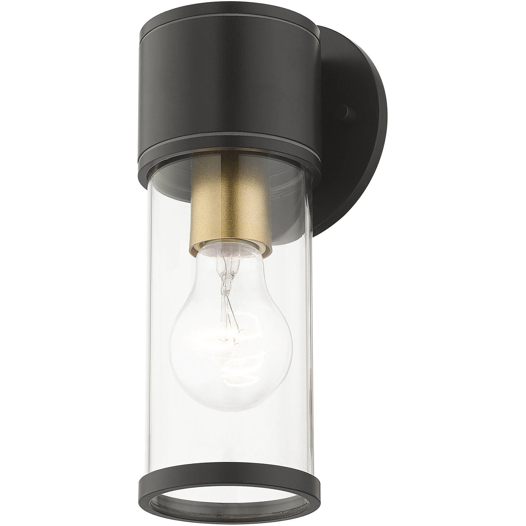 Atlantic 1 Light 4.5 inch Bronze with Antique Gold Finish Accents ADA Outdoor Small ADA Wall Lantern Wall Light