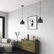 Bolita 8 inch Bronze with Antique Brass Accents LED Pendant Ceiling Light