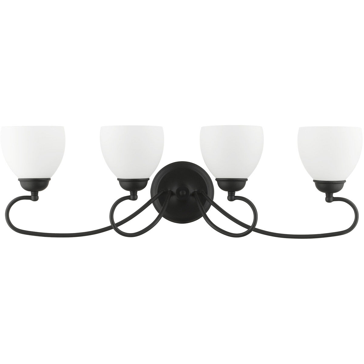 Brookside 4 Light 31 inch Black Bath Vanity Wall Light