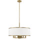 Park Ridge 7 Light 24 inch Antique Brass Pendant Chandelier Ceiling Light