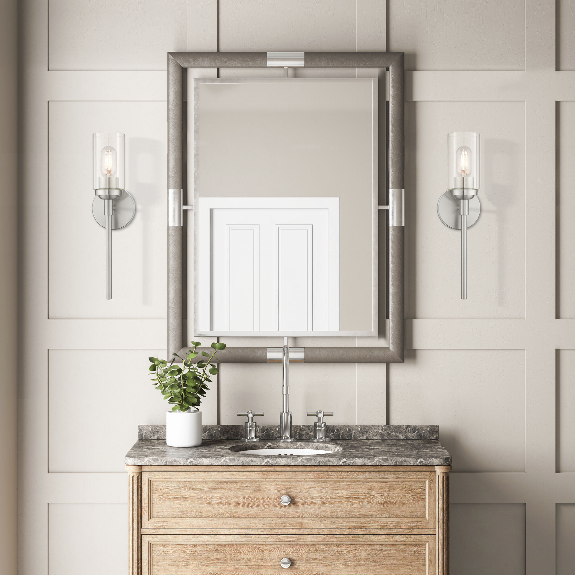 Whittier 1 Light 4.75 inch Brushed Nickel ADA Wall Sconce Wall Light, Single