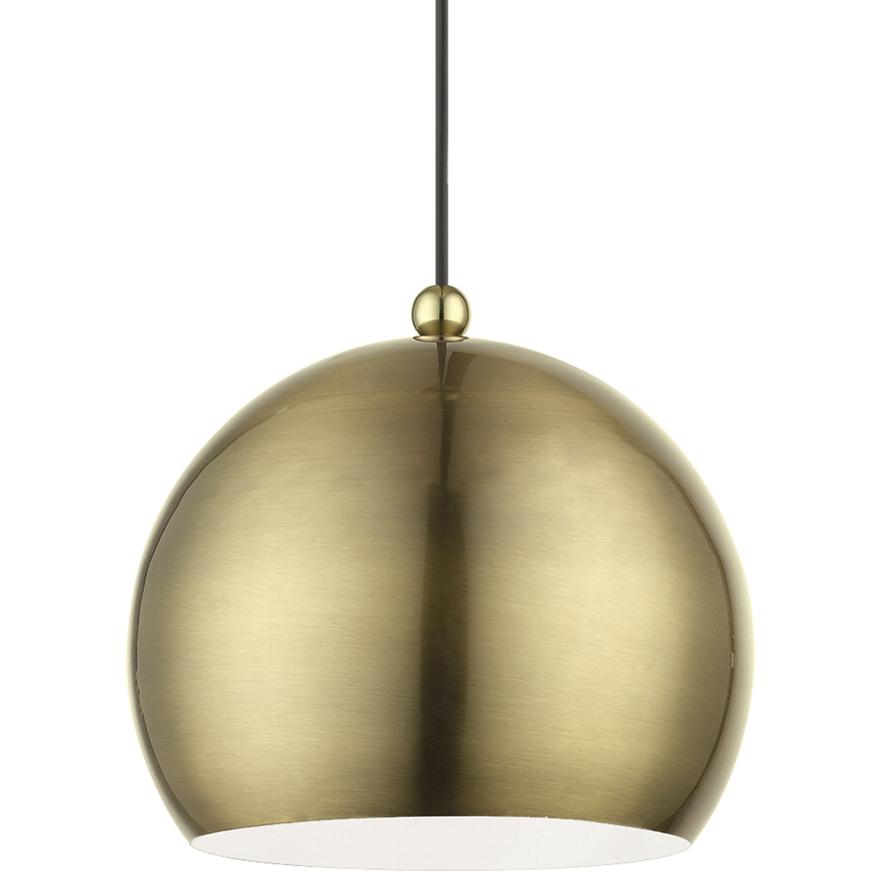 Stockton 1 Light 12 inch Antique Brass with Polished Brass Accents Pendant Ceiling Light, Globe