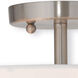 Meridian 2 Light 13 inch Brushed Nickel Semi-Flush Mount Ceiling Light