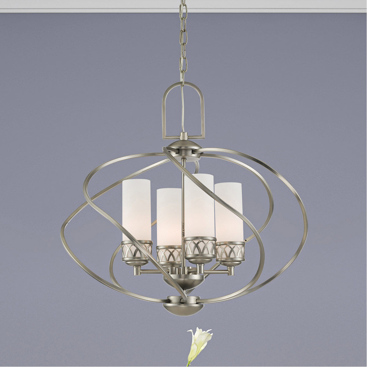 Westfield 4 Light 22 inch Brushed Nickel Chandelier Ceiling Light