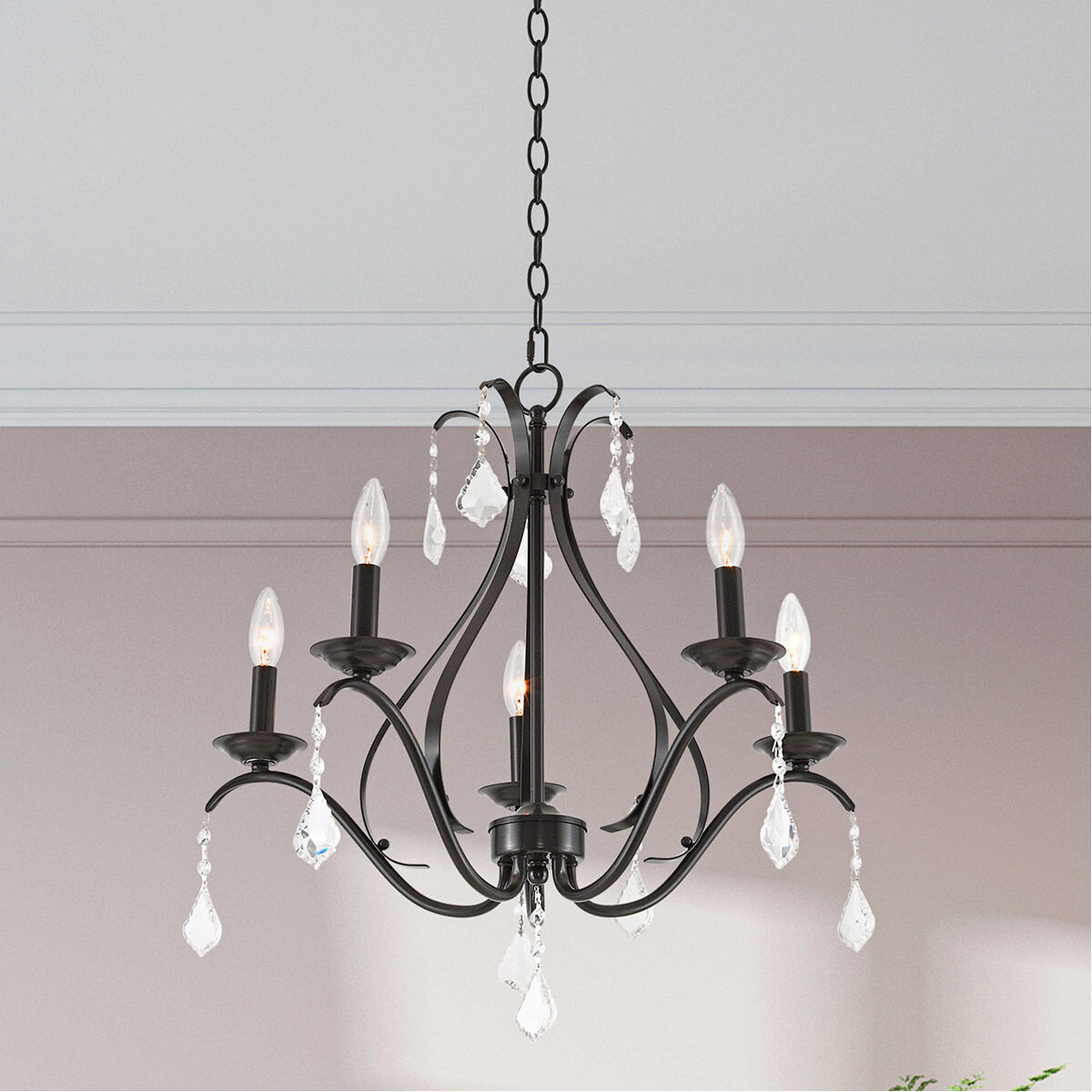Caterina 5 Light 24 inch English Bronze Chandelier Ceiling Light