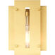 Utrecht 1 Light 10 inch Satin Brass Outdoor Wall Lantern