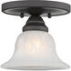 Edgemont 1 Light 7 inch Bronze Semi-Flush Mount Ceiling Light