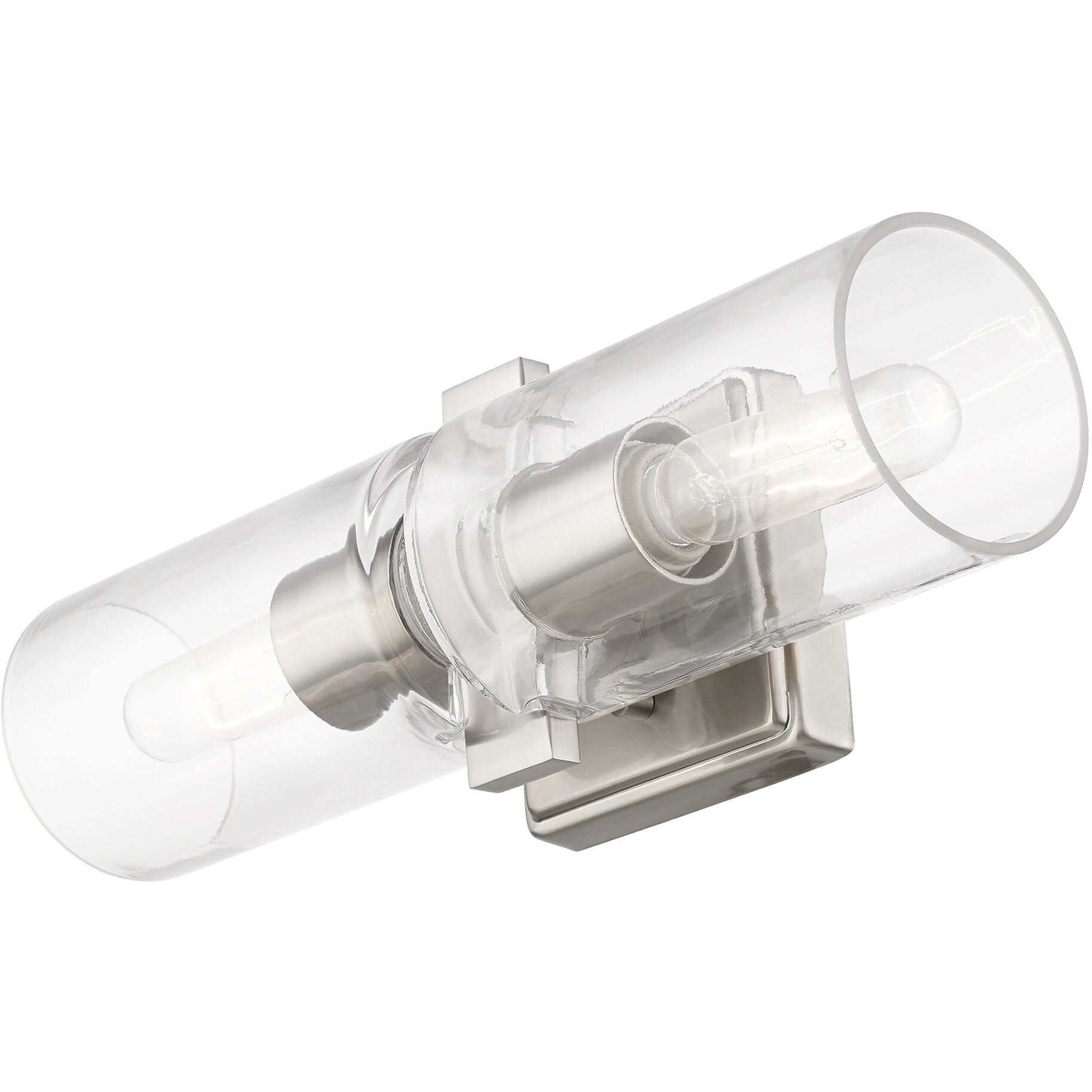 Clarion 2 Light 5 inch Brushed Nickel Vanity Sconce Wall Light