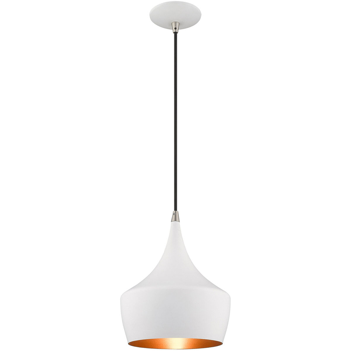 Allison 1 Light 10 inch White Mini Pendant Ceiling Light