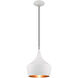 Allison 1 Light 10 inch White Mini Pendant Ceiling Light