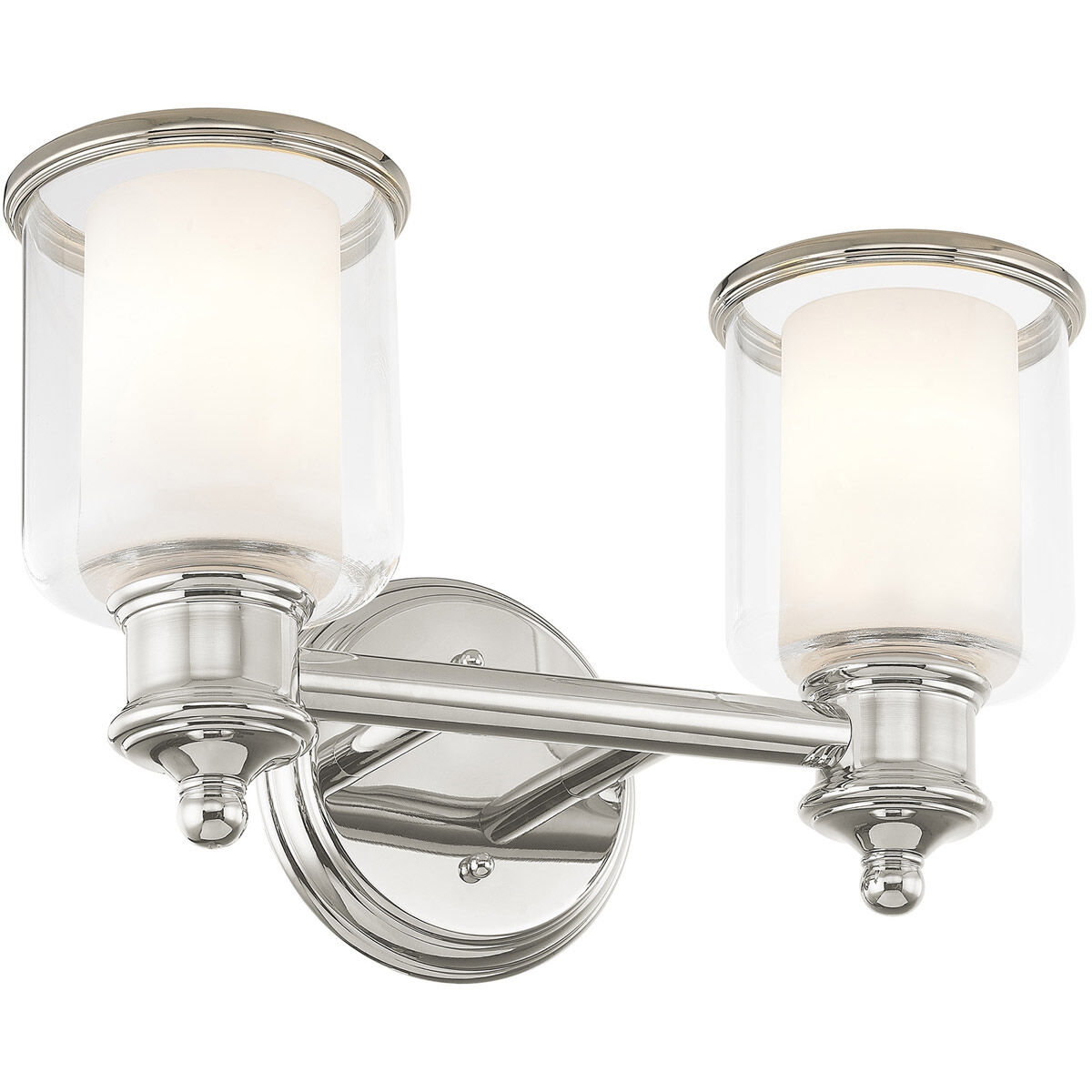 Middlebush 2 Light 15 inch Polished Nickel Bath Vanity Wall Light