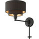 Sentosa 15.25 inch 60.00 watt Black Swing Arm Wall Lamp Wall Light