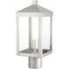 Nyack 1 Light 15 inch Brushed Nickel Outdoor Post Top Lantern