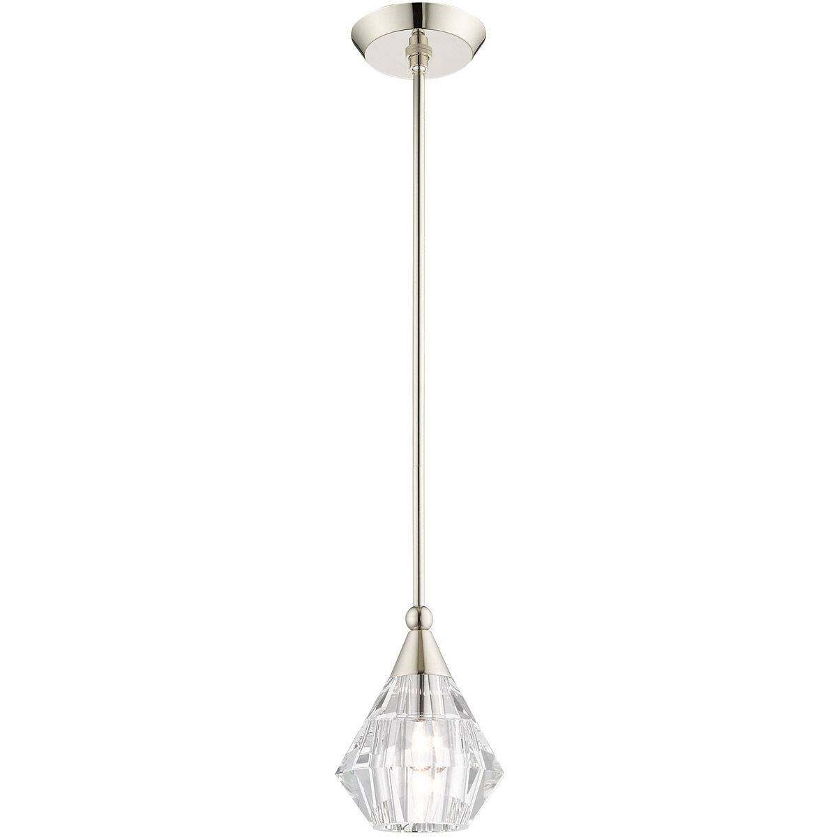 Brussels 1 Light 7 inch Polished Nickel Pendant Ceiling Light