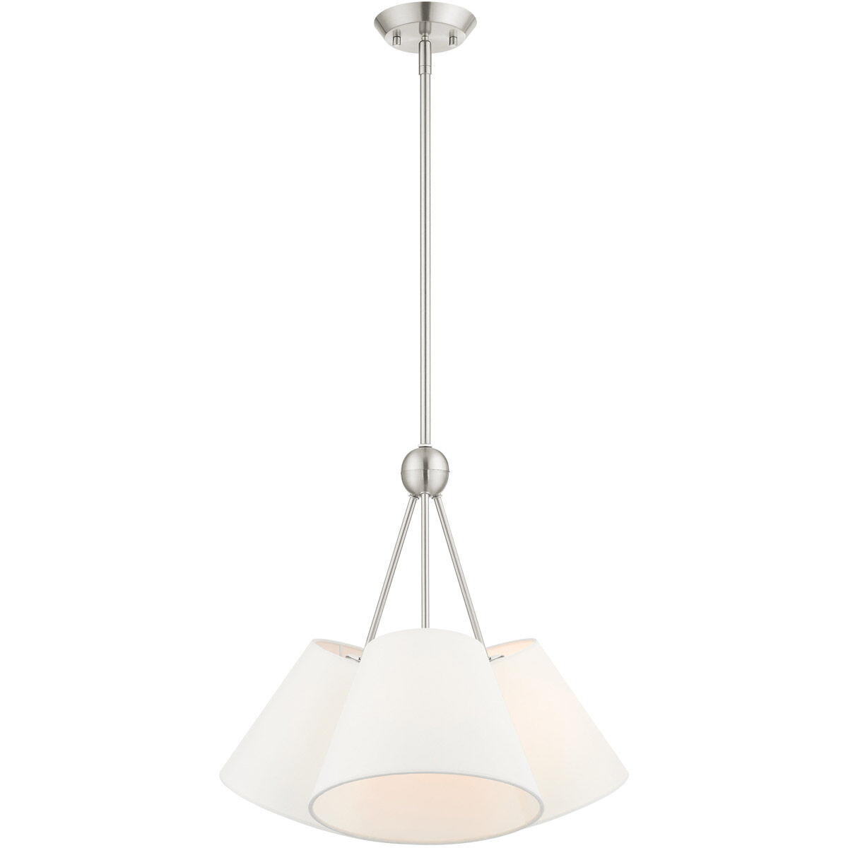 Prato 3 Light 21 inch Brushed Nickel Chandelier Ceiling Light