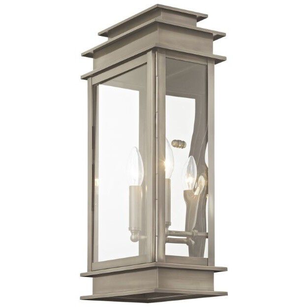 Princeton 2 Light 19 inch Vintage Pewter Outdoor Wall Lantern