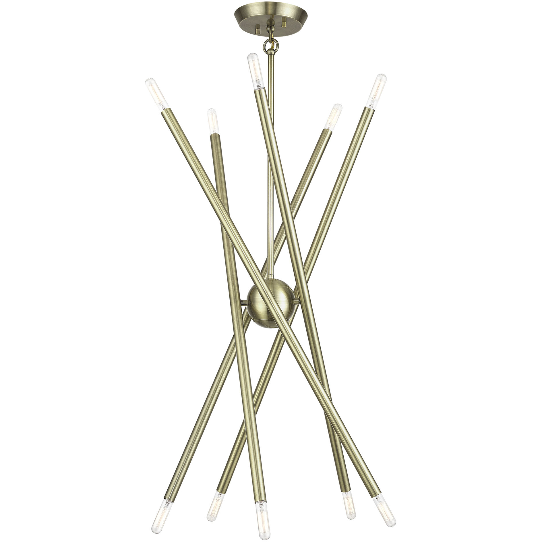 Soho 10 Light 28 inch Antique Brass Chandelier Ceiling Light