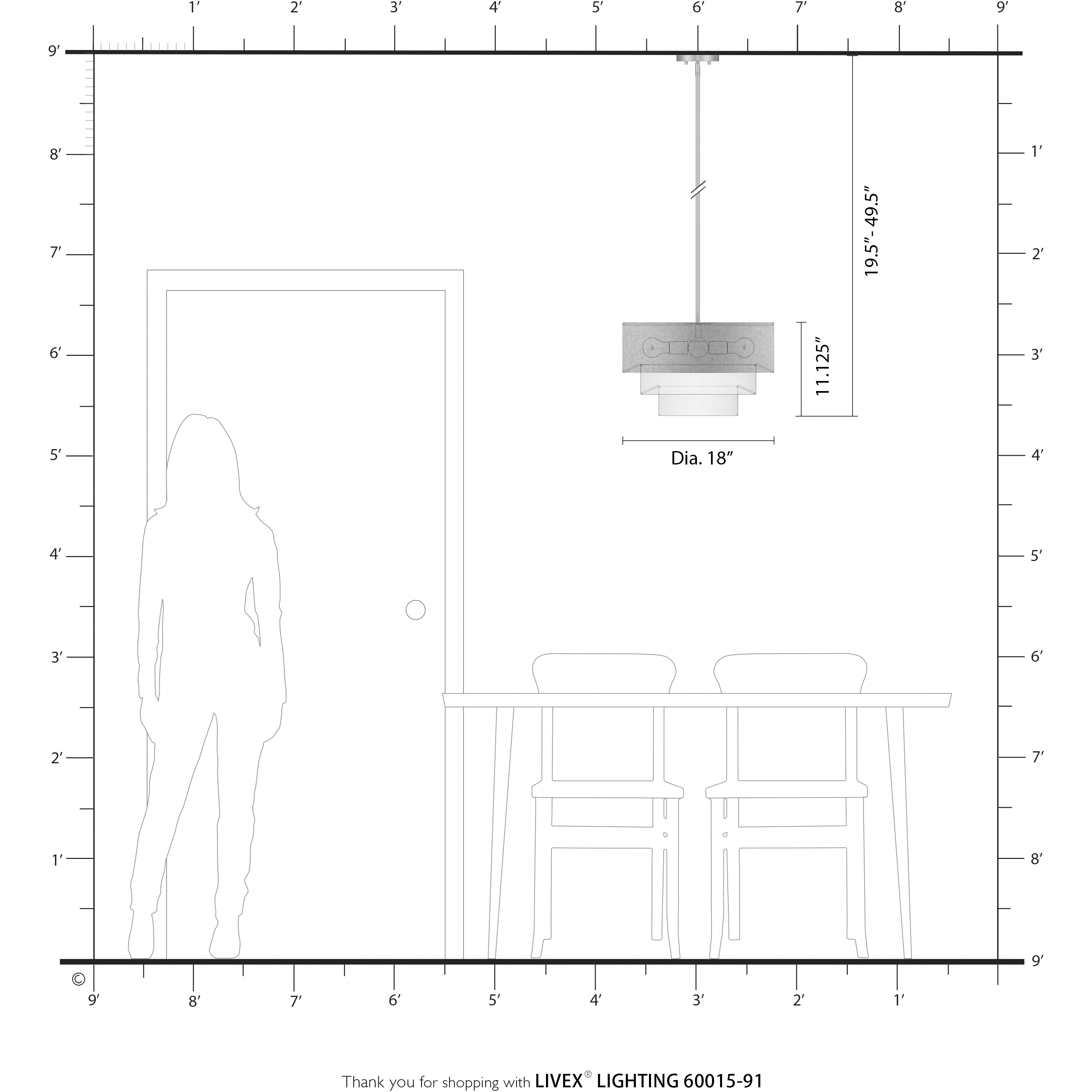 Brookmeade 3 Light 18 inch Brushed Nickel Pendant Chandelier Ceiling Light