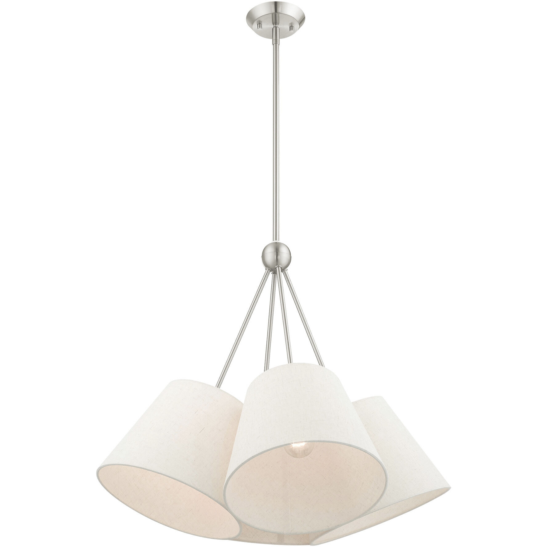 Prato 4 Light 25 inch Brushed Nickel Chandelier Ceiling Light