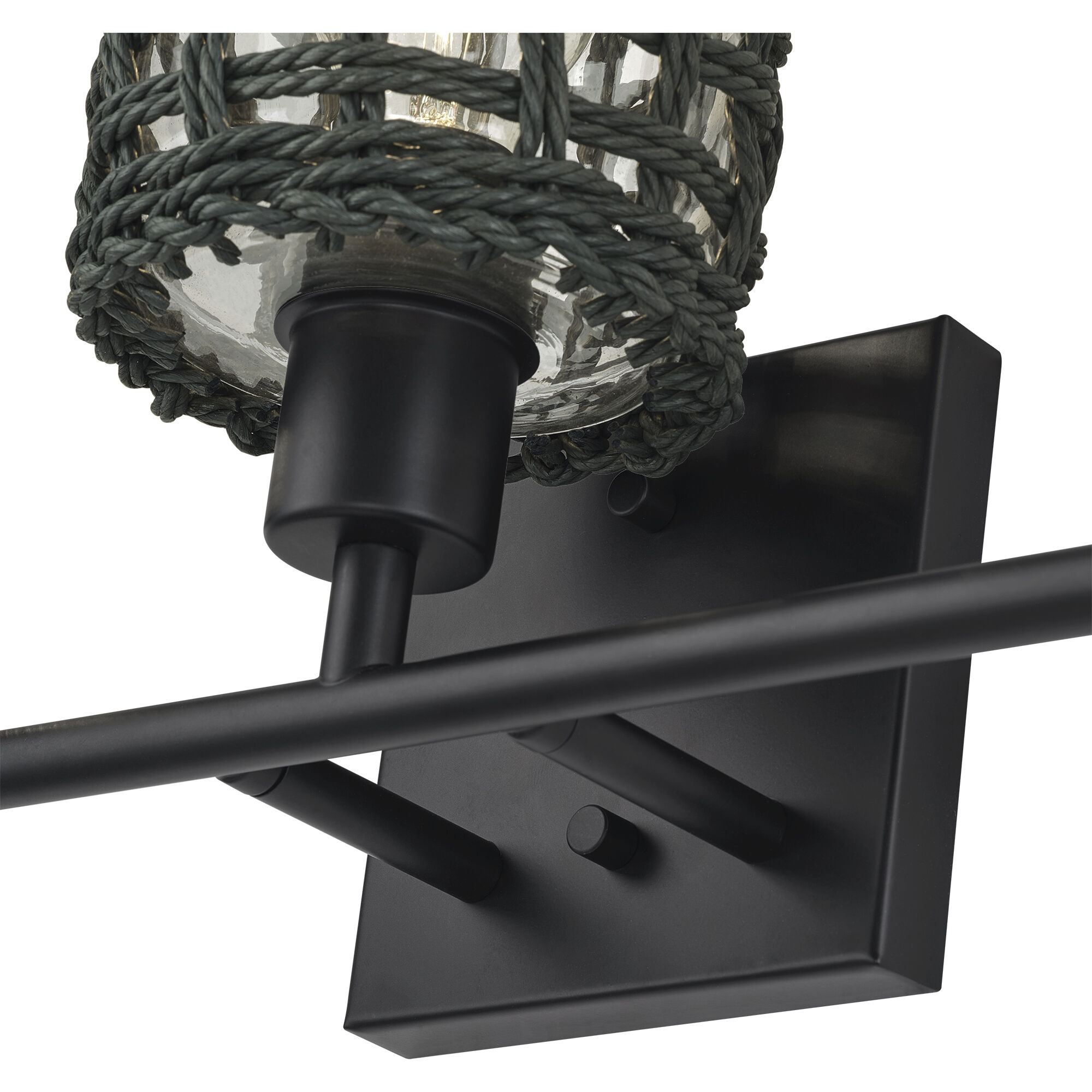 Twinewell 3 Light 23 inch Black Vanity Wall Sconce Wall Light