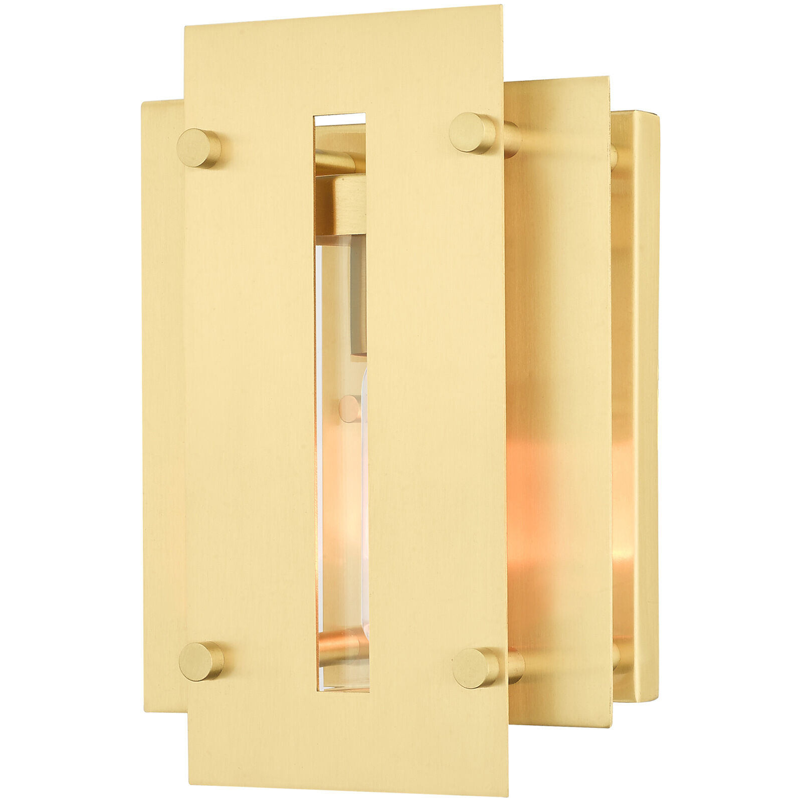 Utrecht 1 Light 10 inch Satin Brass Outdoor Wall Lantern