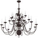Williamsburgh 22 Light 42 inch Bronze Chandelier Ceiling Light