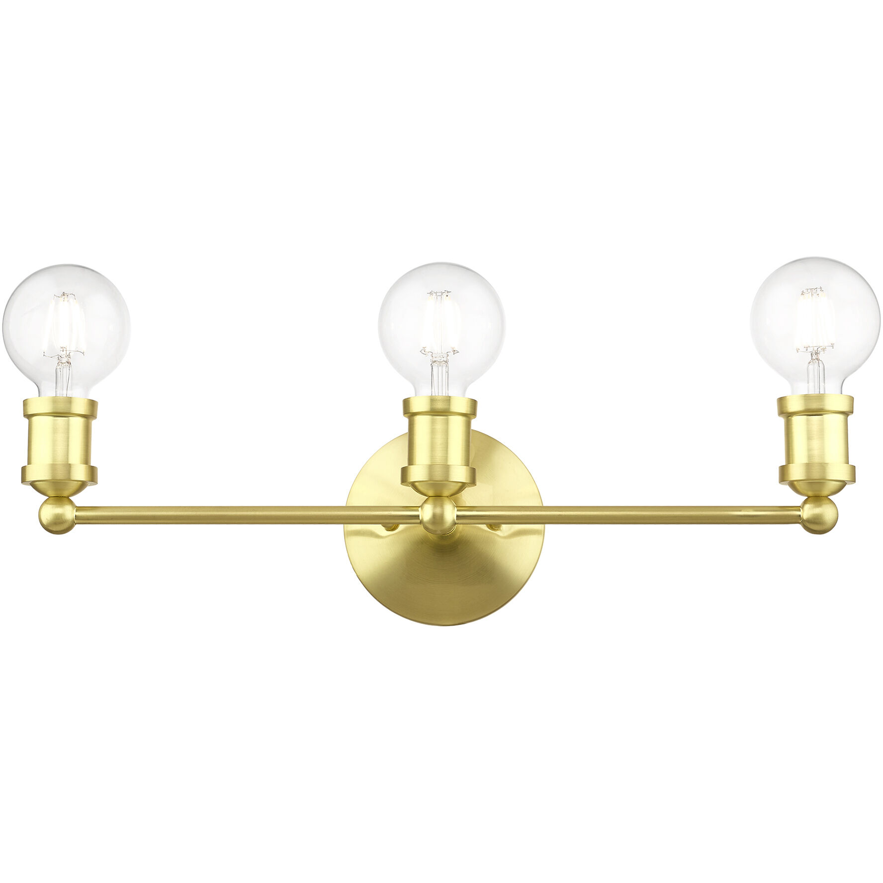 Lansdale 3 Light 20 inch Satin Brass Vanity Sconce Wall Light