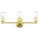 Lansdale 3 Light 20 inch Satin Brass Vanity Sconce Wall Light